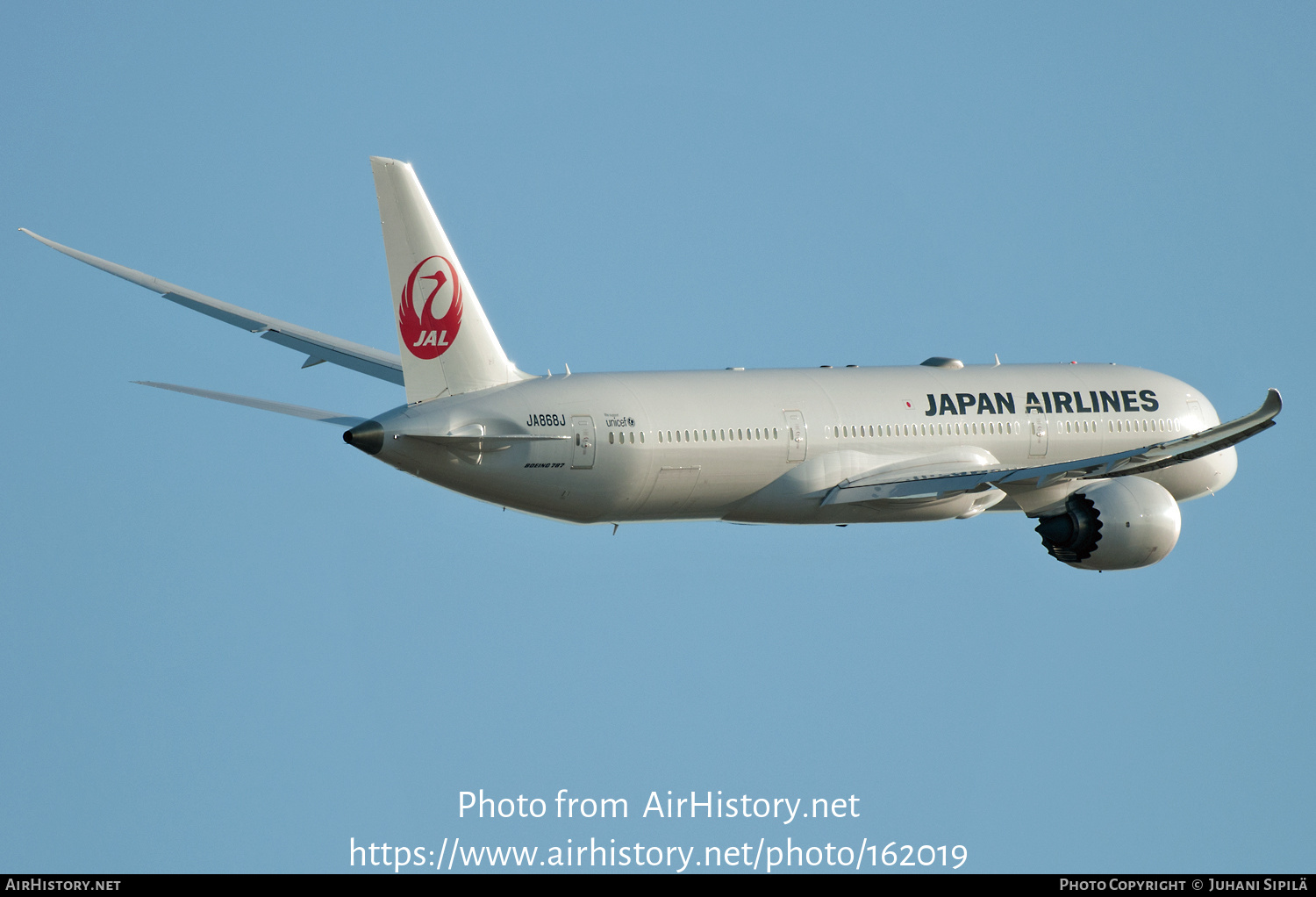 Aircraft Photo of JA868J | Boeing 787-9 Dreamliner | Japan Airlines - JAL | AirHistory.net #162019