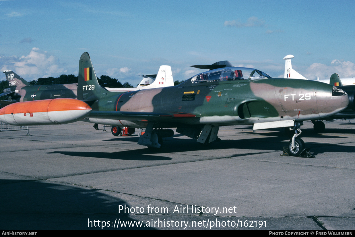 Aircraft Photo of FT29 | Lockheed T-33A | Belgium - Air Force | AirHistory.net #162191