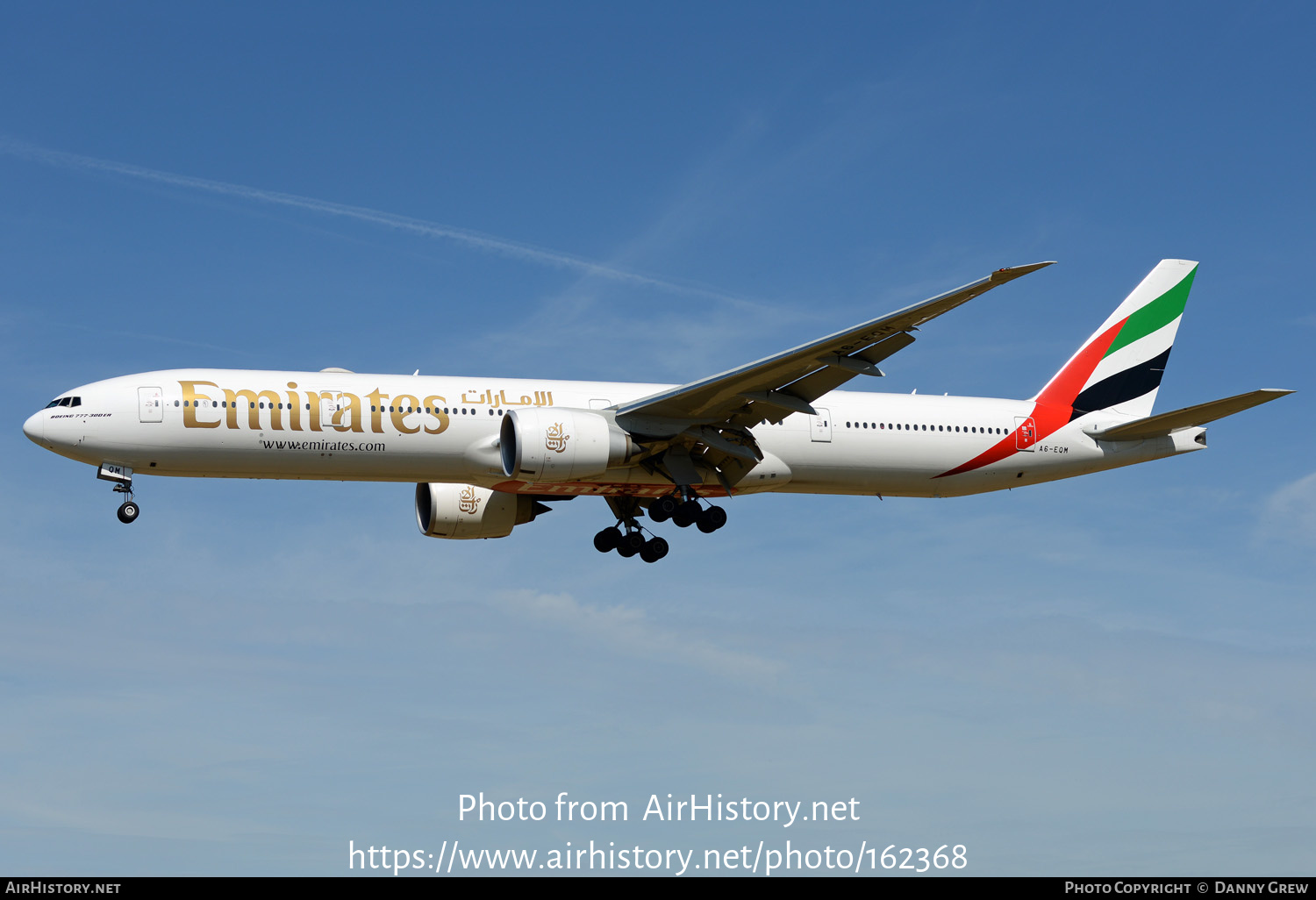 Aircraft Photo of A6-EQM | Boeing 777-300/ER | Emirates | AirHistory.net #162368