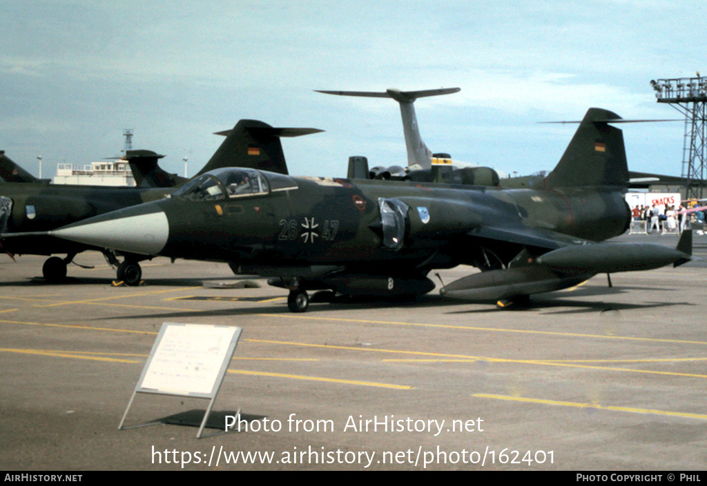 Aircraft Photo of 2647 | Lockheed F-104G Starfighter | Germany - Air Force | AirHistory.net #162401