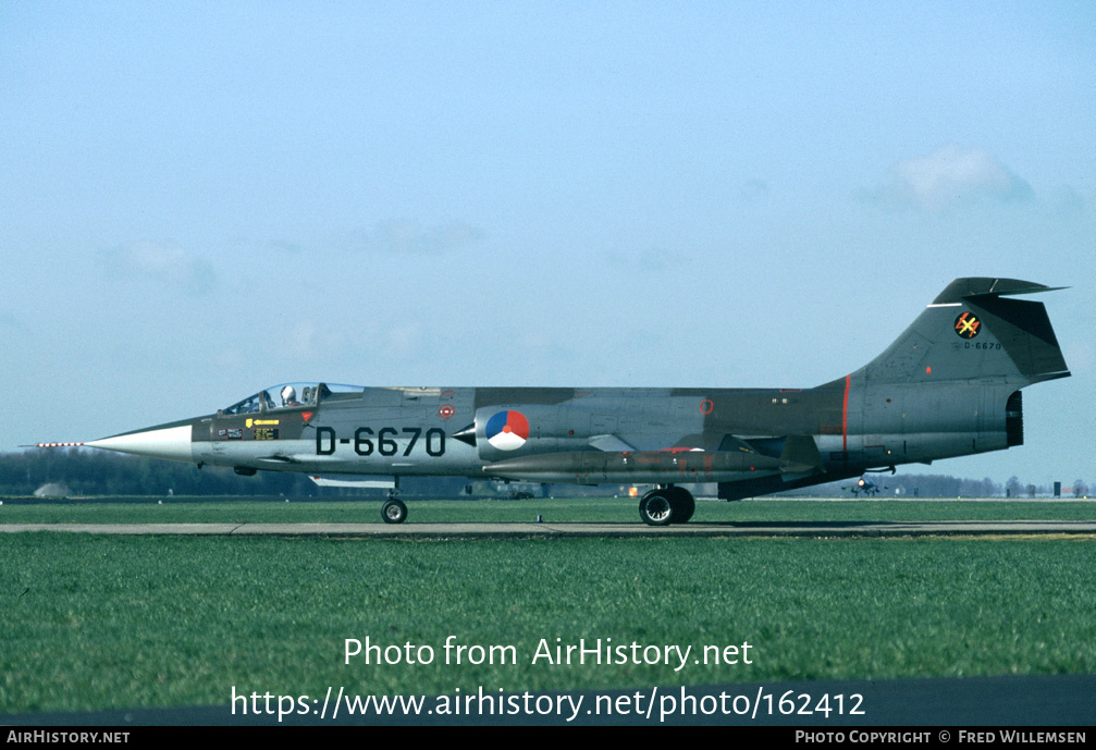 Aircraft Photo of D-6670 | Lockheed F-104G Starfighter | Netherlands - Air Force | AirHistory.net #162412