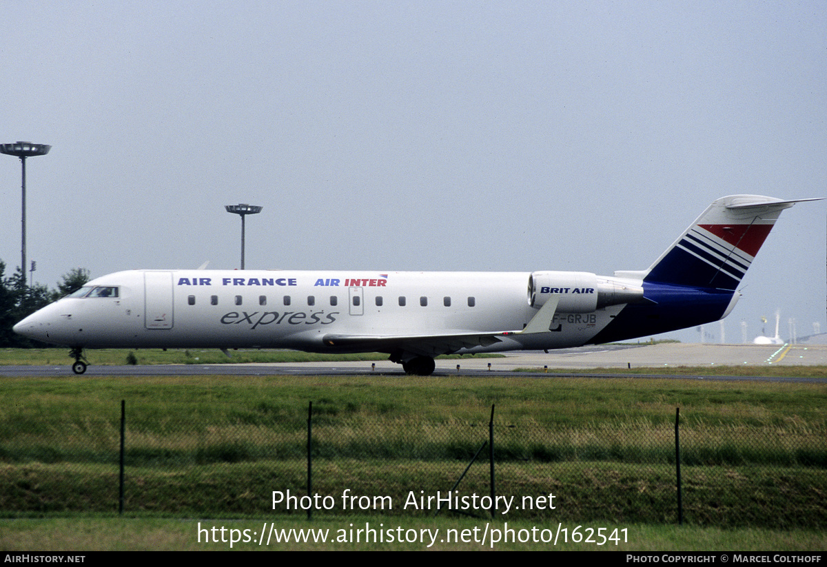 Aircraft Photo of F-GRJB | Canadair CRJ-100ER (CL-600-2B19) | Air France Express | AirHistory.net #162541