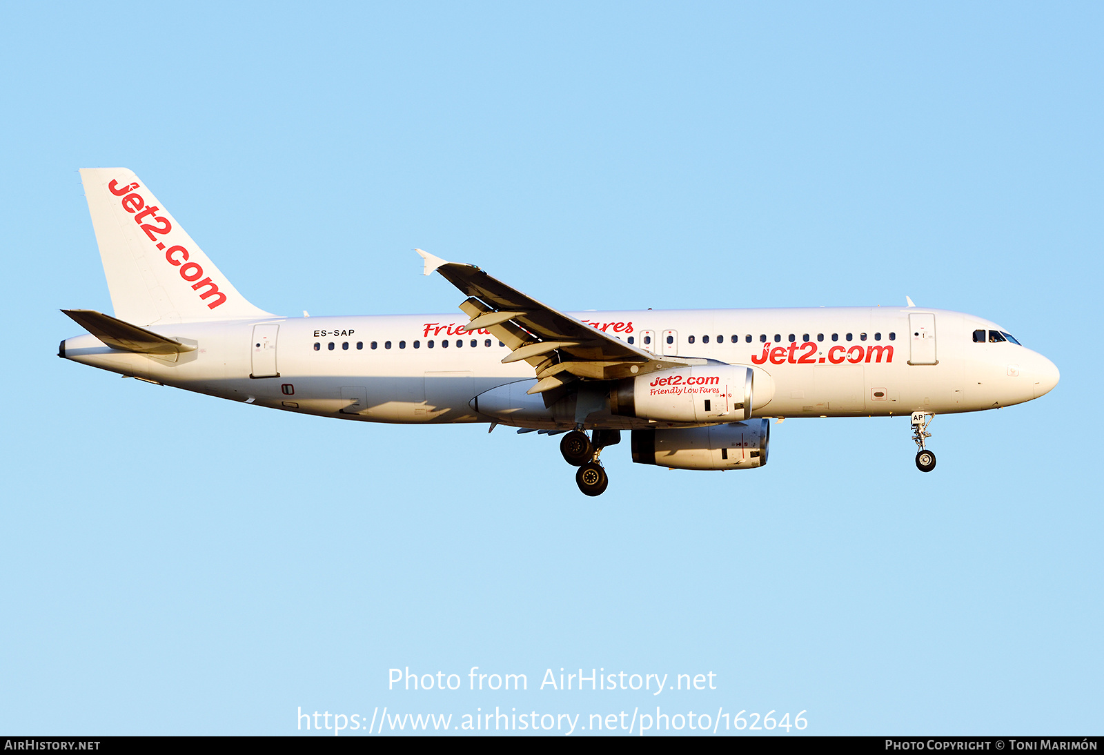 Aircraft Photo of ES-SAP | Airbus A320-232 | Jet2 | AirHistory.net #162646