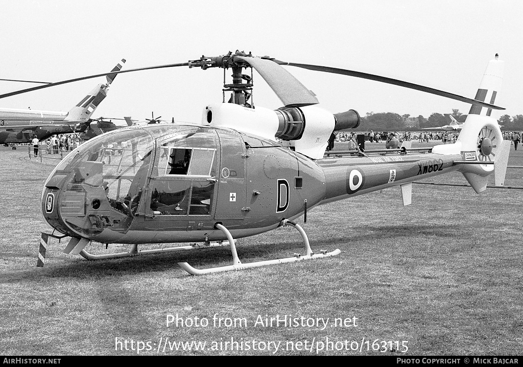 Aircraft Photo of XW862 | Aerospatiale SA-341C Gazelle HT2 | UK - Air Force | AirHistory.net #163115