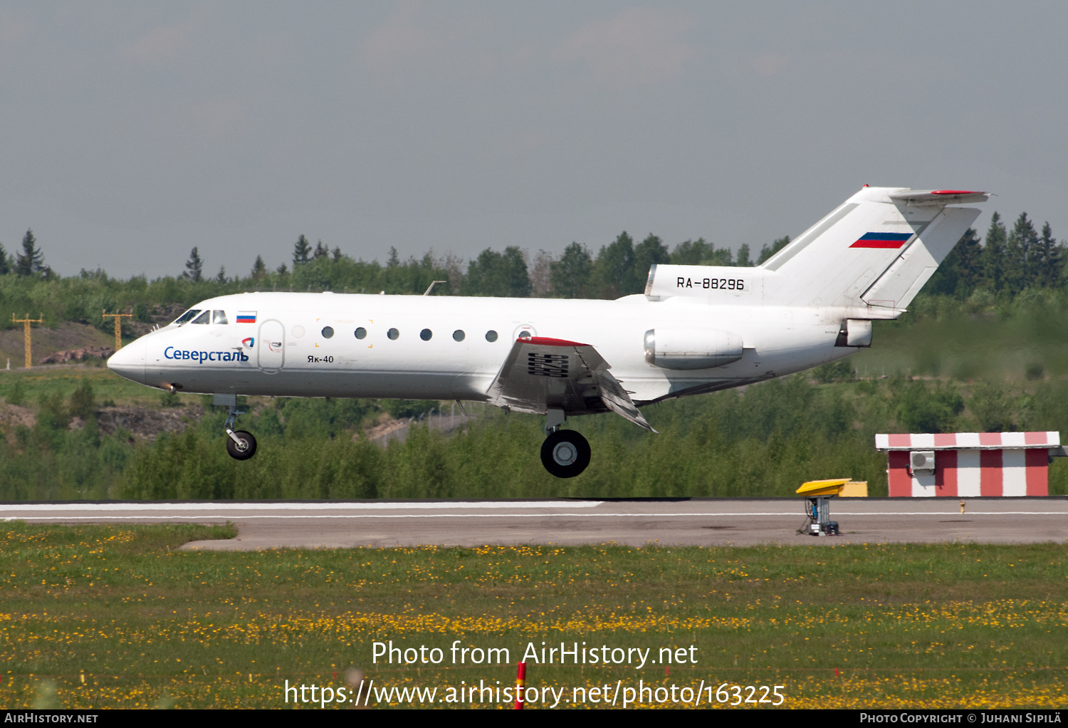 Aircraft Photo of RA-88296 | Yakovlev Yak-40 | Severstal Avia | AirHistory.net #163225