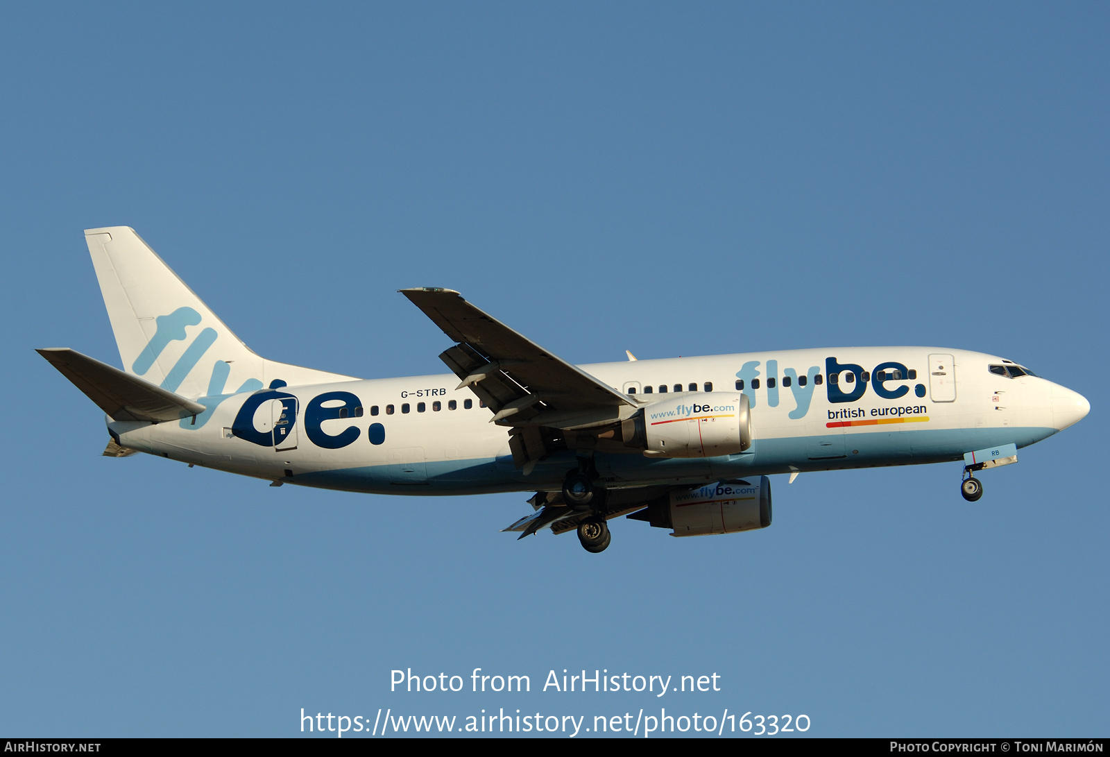 Aircraft Photo of G-STRB | Boeing 737-3Y0 | Flybe - British European | AirHistory.net #163320