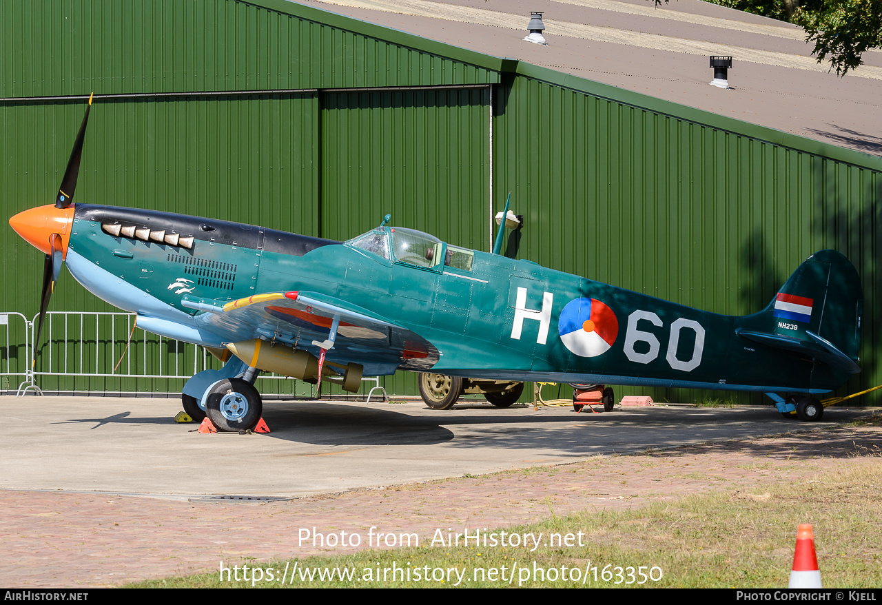 Aircraft Photo of NH238 / G-LFMH / H-60 | Supermarine Spitfire (replica) | Netherlands - Air Force | AirHistory.net #163350