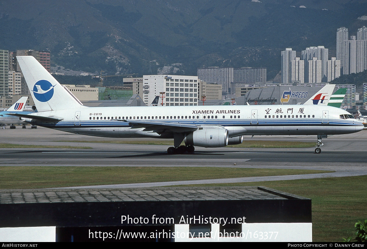 Aircraft Photo of B-2819 | Boeing 757-25C | Xiamen Airlines | AirHistory.net #163377