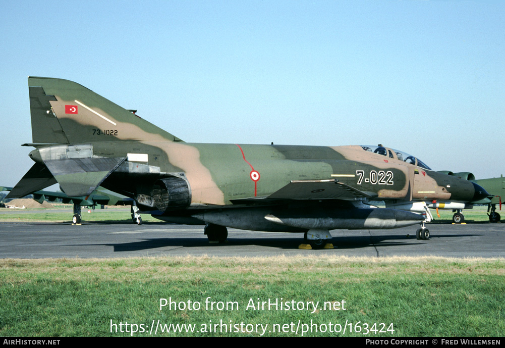 Aircraft Photo of 73-1022 | McDonnell Douglas F-4E Phantom II | Turkey - Air Force | AirHistory.net #163424