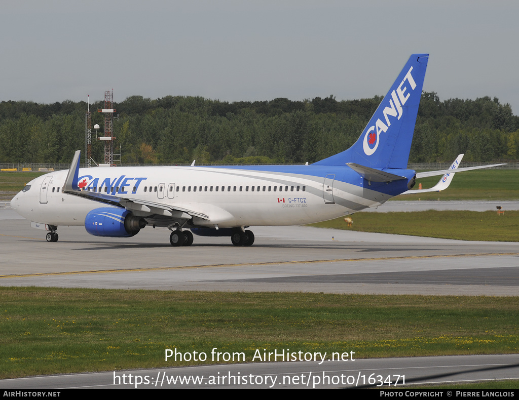 Aircraft Photo of C-FTCZ | Boeing 737-8AS | CanJet Airlines | AirHistory.net #163471