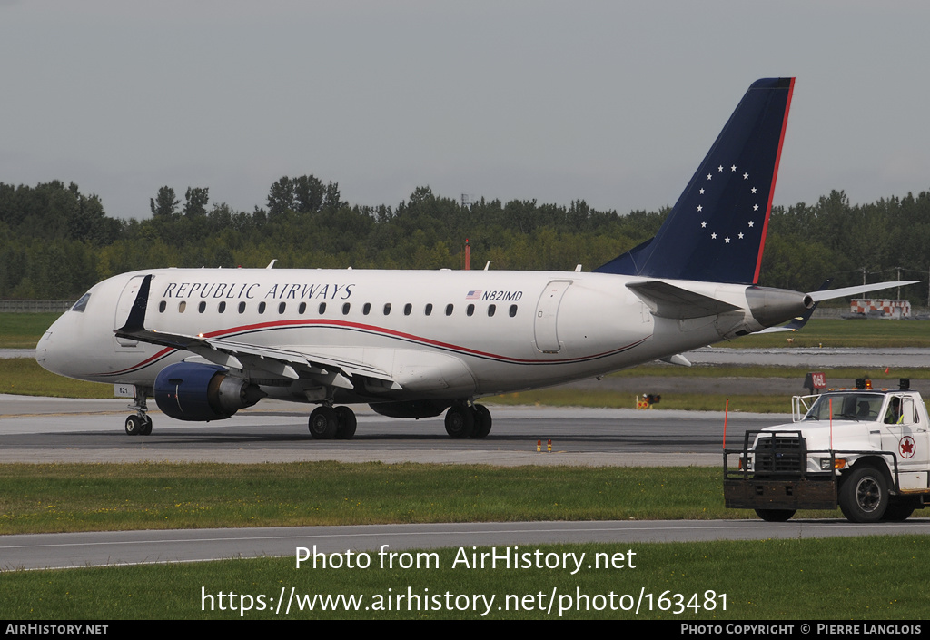 Aircraft Photo of N821MD | Embraer 170SU (ERJ-170-100SU) | Republic Airways | AirHistory.net #163481