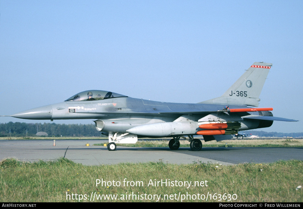 Aircraft Photo of J-365 | General Dynamics F-16A Fighting Falcon | Netherlands - Air Force | AirHistory.net #163630