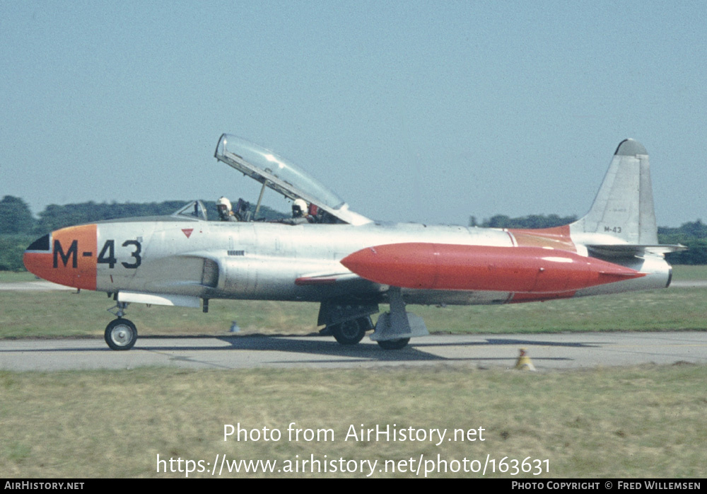 Aircraft Photo of M-43 | Lockheed T-33A | Netherlands - Air Force | AirHistory.net #163631