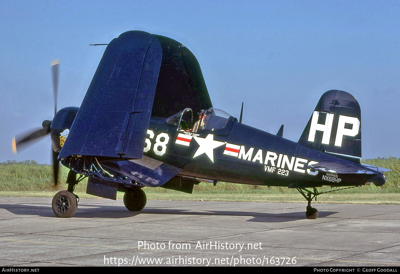 Aircraft Photo of N68HP / NX68HP | Vought F4U-4 Corsair | USA - Marines | AirHistory.net #163726