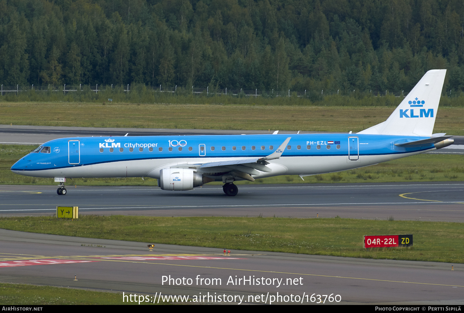 Aircraft Photo of PH-EZL | Embraer 190STD (ERJ-190-100STD) | KLM Cityhopper | AirHistory.net #163760