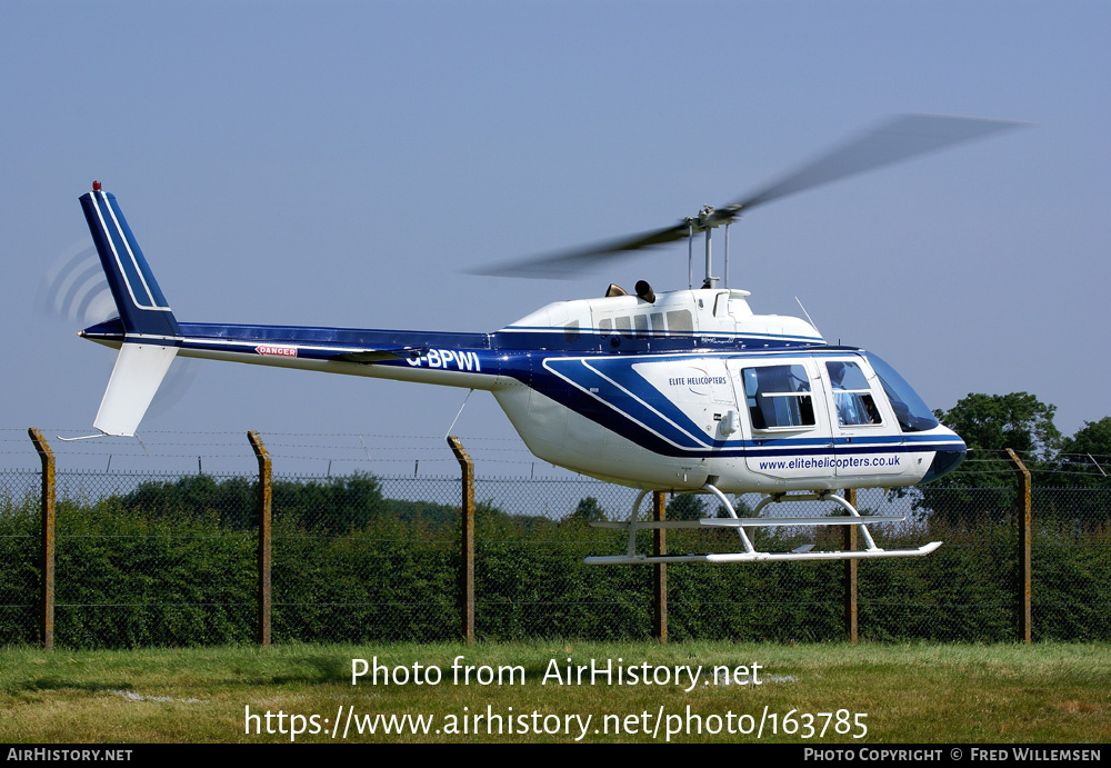 Aircraft Photo of G-BPWI | Bell 206B-3 JetRanger III | Elite Helicopters | AirHistory.net #163785