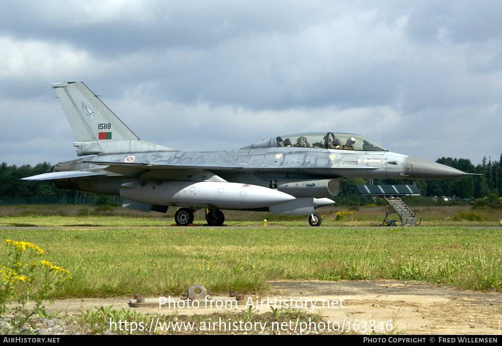 Aircraft Photo of 15118 | Lockheed F-16B Fighting Falcon | Portugal - Air Force | AirHistory.net #163846