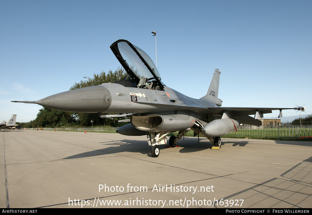 Aircraft Photo of J-020 | General Dynamics F-16AM Fighting Falcon | Netherlands - Air Force | AirHistory.net #163927