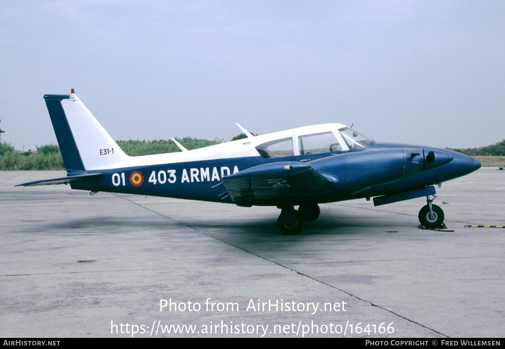 Aircraft Photo of E31-1 | Piper PA-30-160 Twin Comanche | Spain - Navy | AirHistory.net #164166