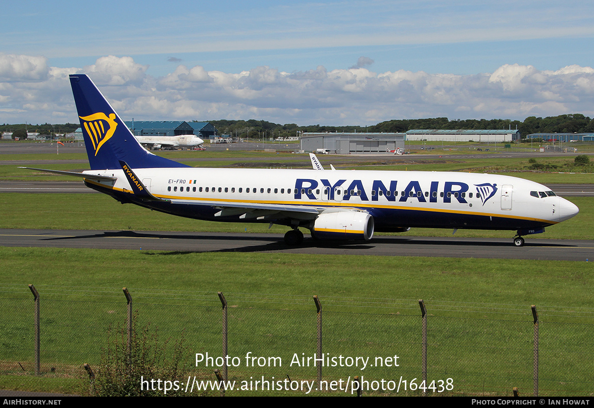 Aircraft Photo of EI-FRO | Boeing 737-8AS | Ryanair | AirHistory.net #164438