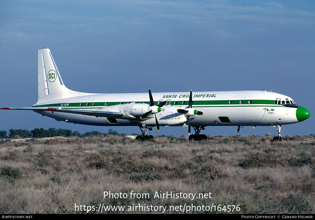 Aircraft Photo of EL-ALW | Ilyushin Il-18V | Santa Cruz Imperial - SCI | AirHistory.net #164576