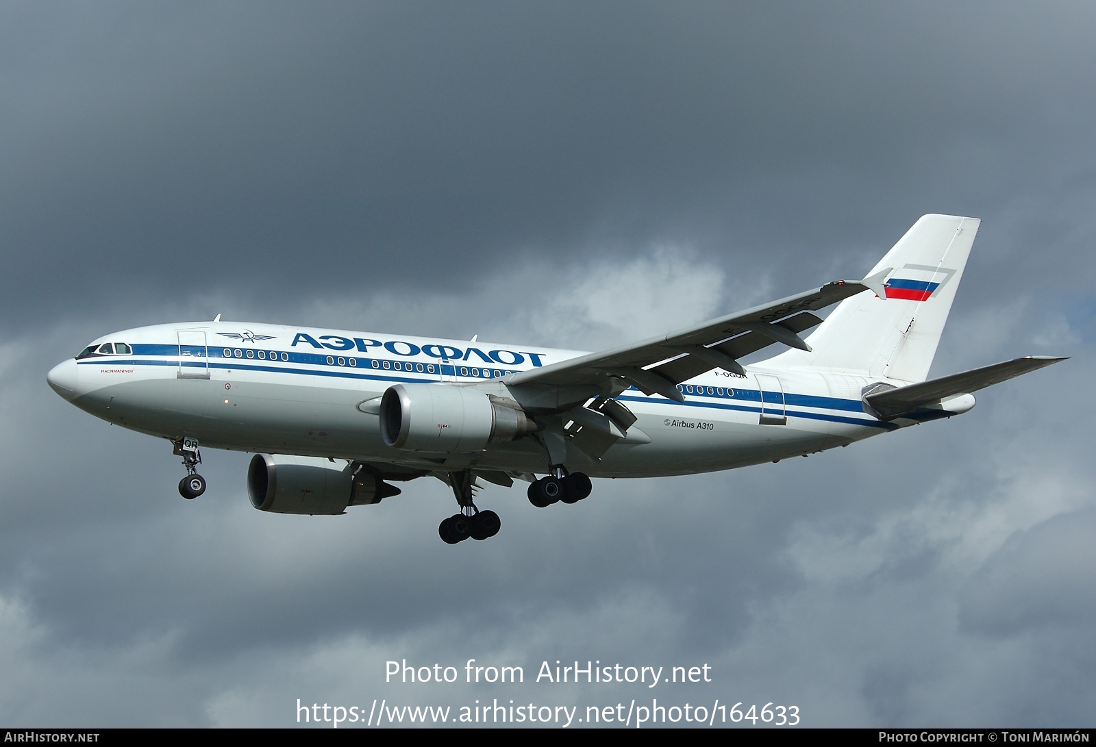 Aircraft Photo of F-OGQR | Airbus A310-308/ET | Aeroflot | AirHistory.net #164633