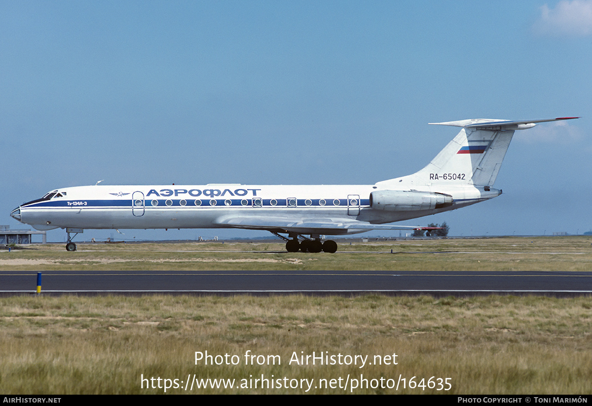 Aircraft Photo of RA-65042 | Tupolev Tu-134A-3 | Aeroflot | AirHistory.net #164635