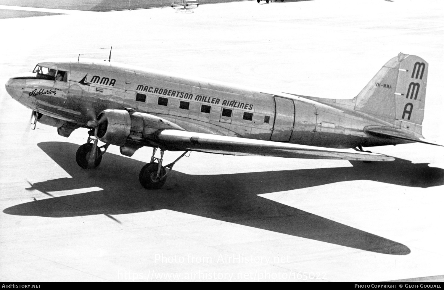 Aircraft Photo of VH-MMA | Douglas C-47A Skytrain | MacRobertson Miller Airlines - MMA | AirHistory.net #165022