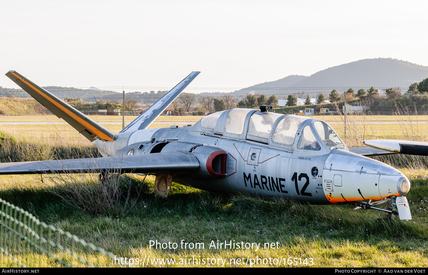 Aircraft Photo of 12 | Fouga CM-175 Zéphyr | France - Navy | AirHistory.net #165143