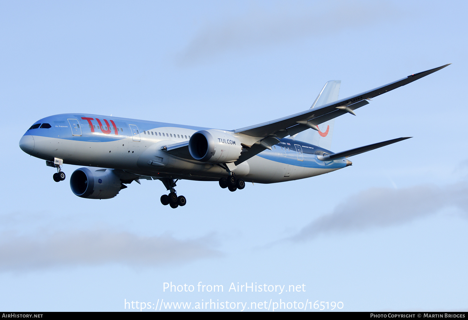 Aircraft Photo of G-TUIH | Boeing 787-8 Dreamliner | TUI | AirHistory.net #165190