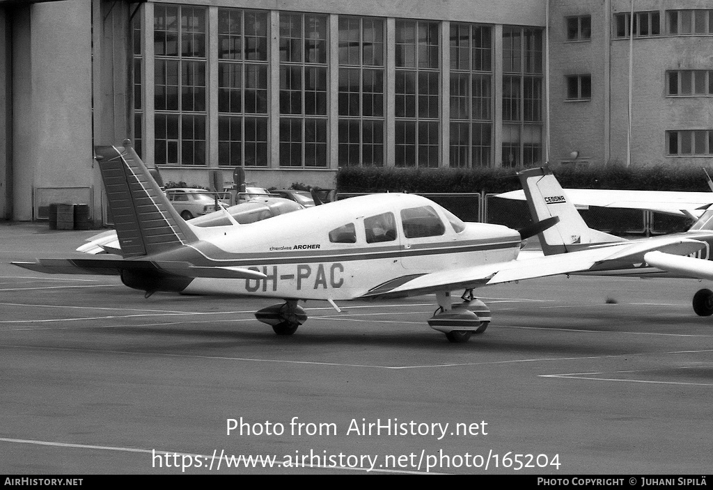 Aircraft Photo of OH-PAC | Piper PA-28-180 Cherokee Archer | AirHistory.net #165204