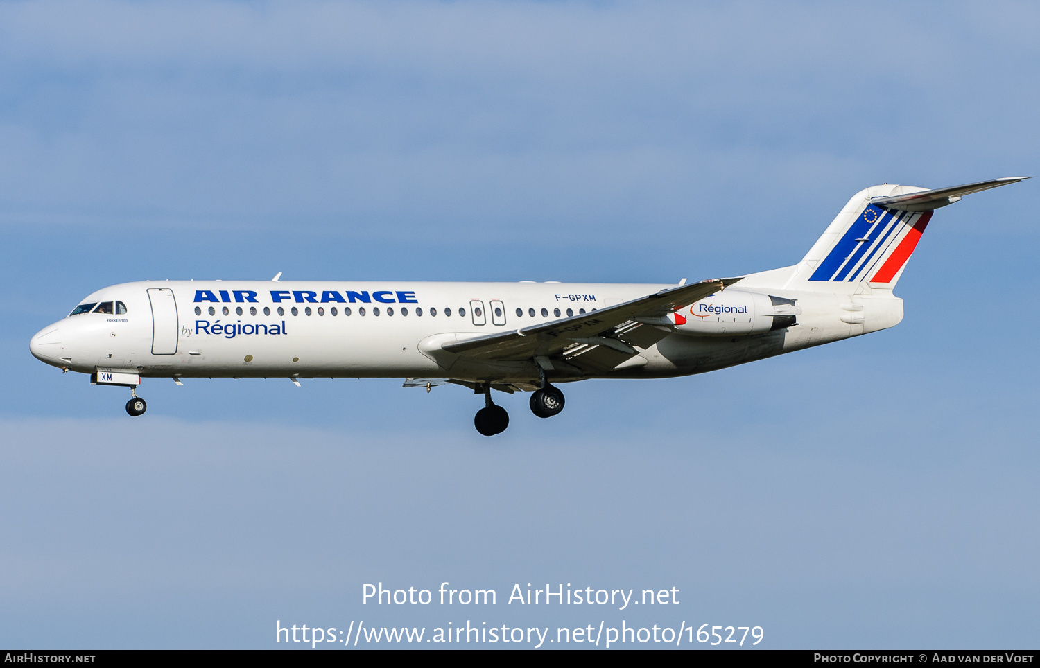 Aircraft Photo of F-GPXM | Fokker 100 (F28-0100) | Air France | AirHistory.net #165279