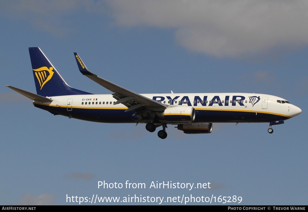 Aircraft Photo of EI-EKR | Boeing 737-8AS | Ryanair | AirHistory.net #165289