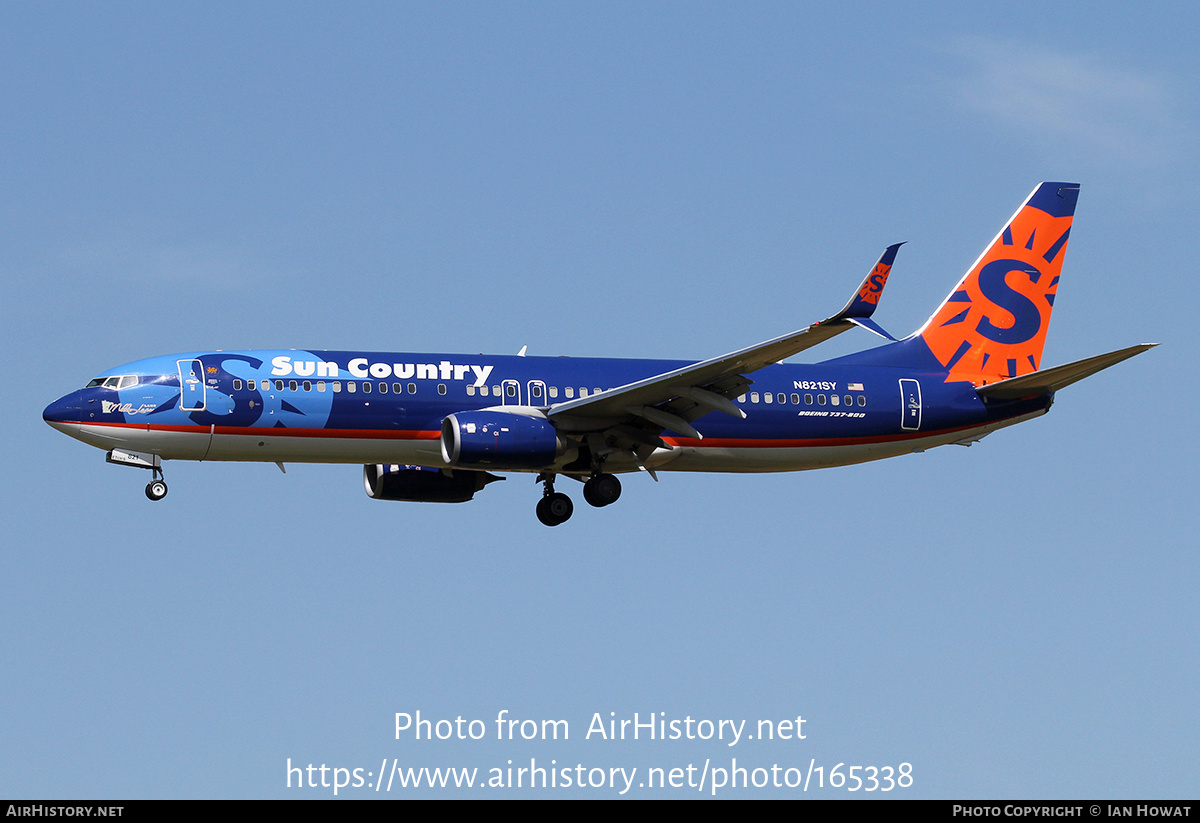 Aircraft Photo of N821SY | Boeing 737-8FH | Sun Country Airlines | AirHistory.net #165338