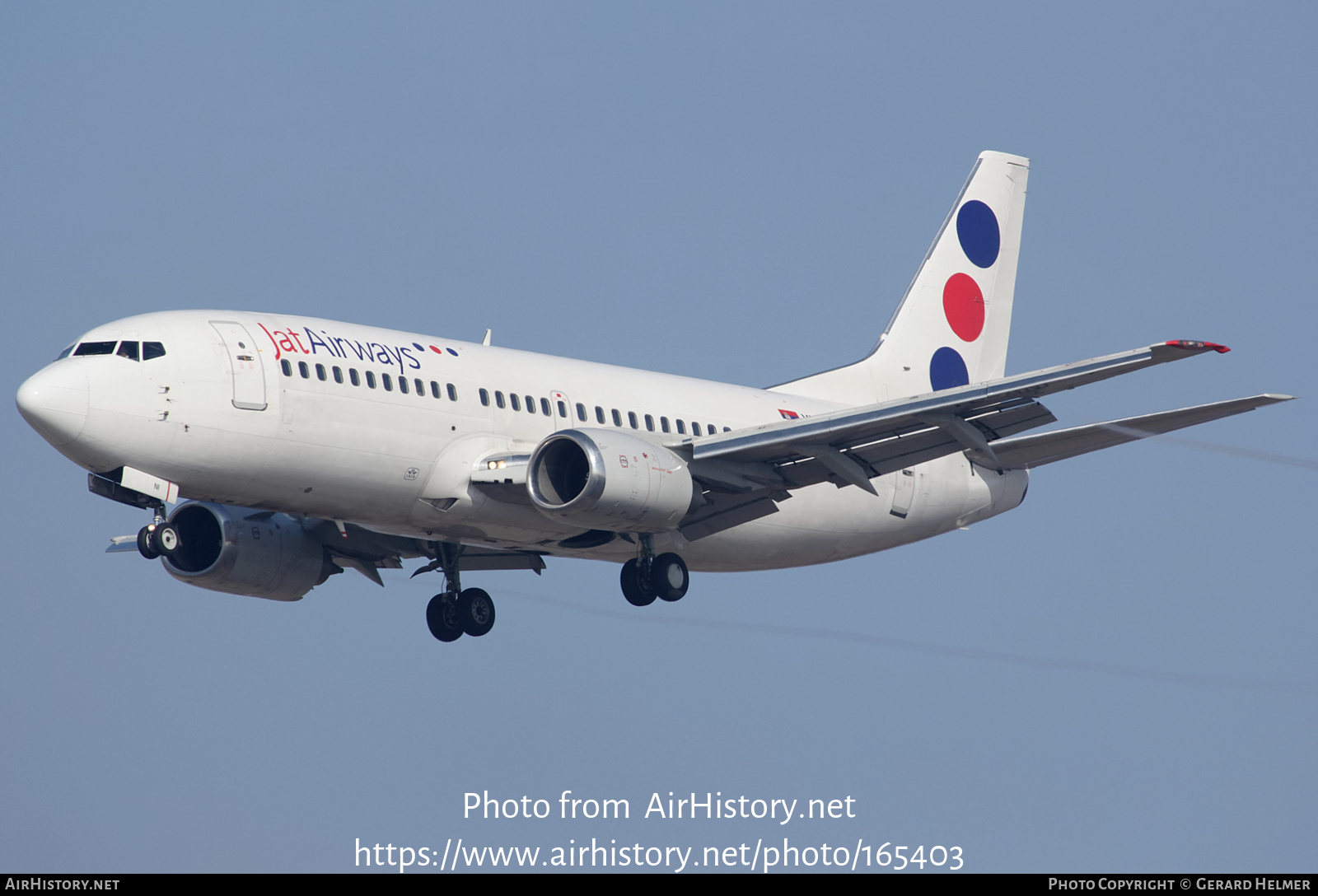 Aircraft Photo of YU-ANI | Boeing 737-3H9 | Jat Airways | AirHistory.net #165403