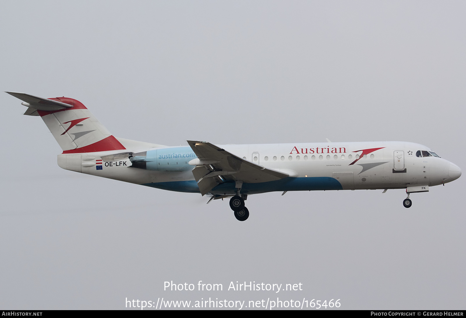 Aircraft Photo of OE-LFK | Fokker 70 (F28-0070) | Austrian Airlines | AirHistory.net #165466