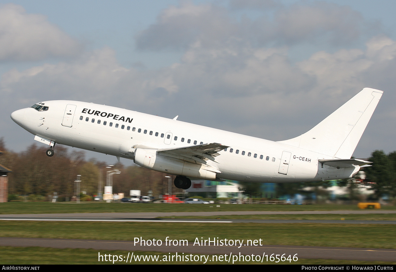 Aircraft Photo of G-CEAH | Boeing 737-229/Adv | European Aircharter - EAL/EAC | AirHistory.net #165646