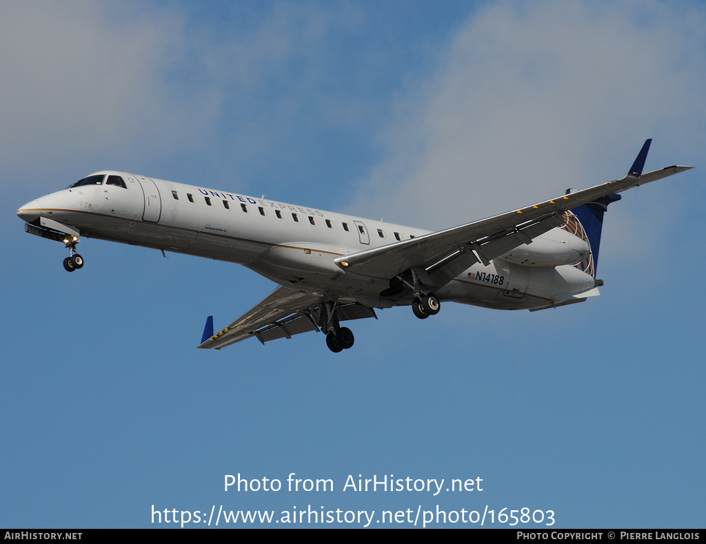 Aircraft Photo of N14188 | Embraer ERJ-145XR (EMB-145XR) | United Express | AirHistory.net #165803