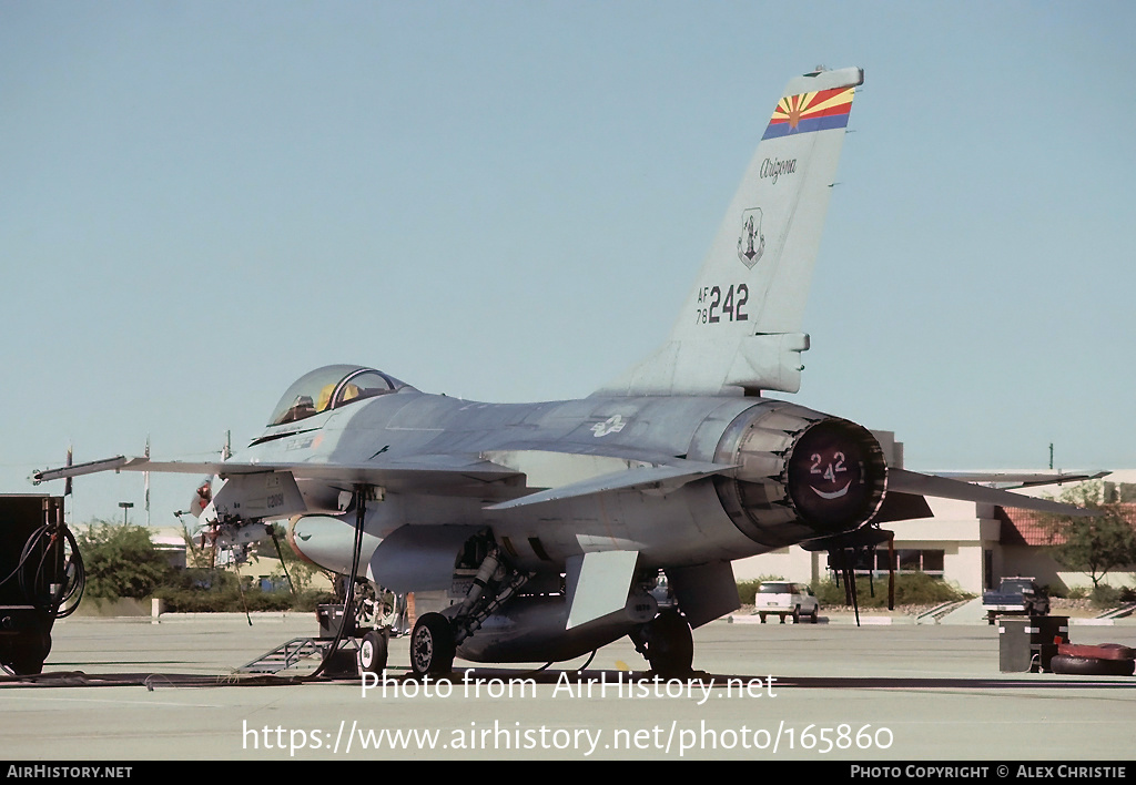 Aircraft Photo of 78-0242 / AF78-242 | General Dynamics F-16A Fighting Falcon | USA - Air Force | AirHistory.net #165860