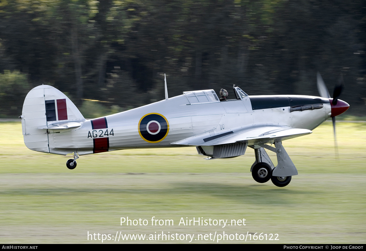 Aircraft Photo of G-CBOE / AG244 | Hawker Hurricane Mk12A | UK - Air Force | AirHistory.net #166122