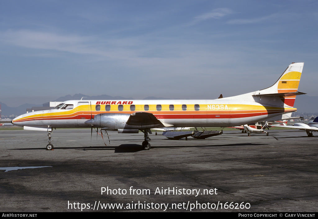 Aircraft Photo of N63SA | Fairchild Swearingen SA-226TC Metro II | Burrard Air | AirHistory.net #166260