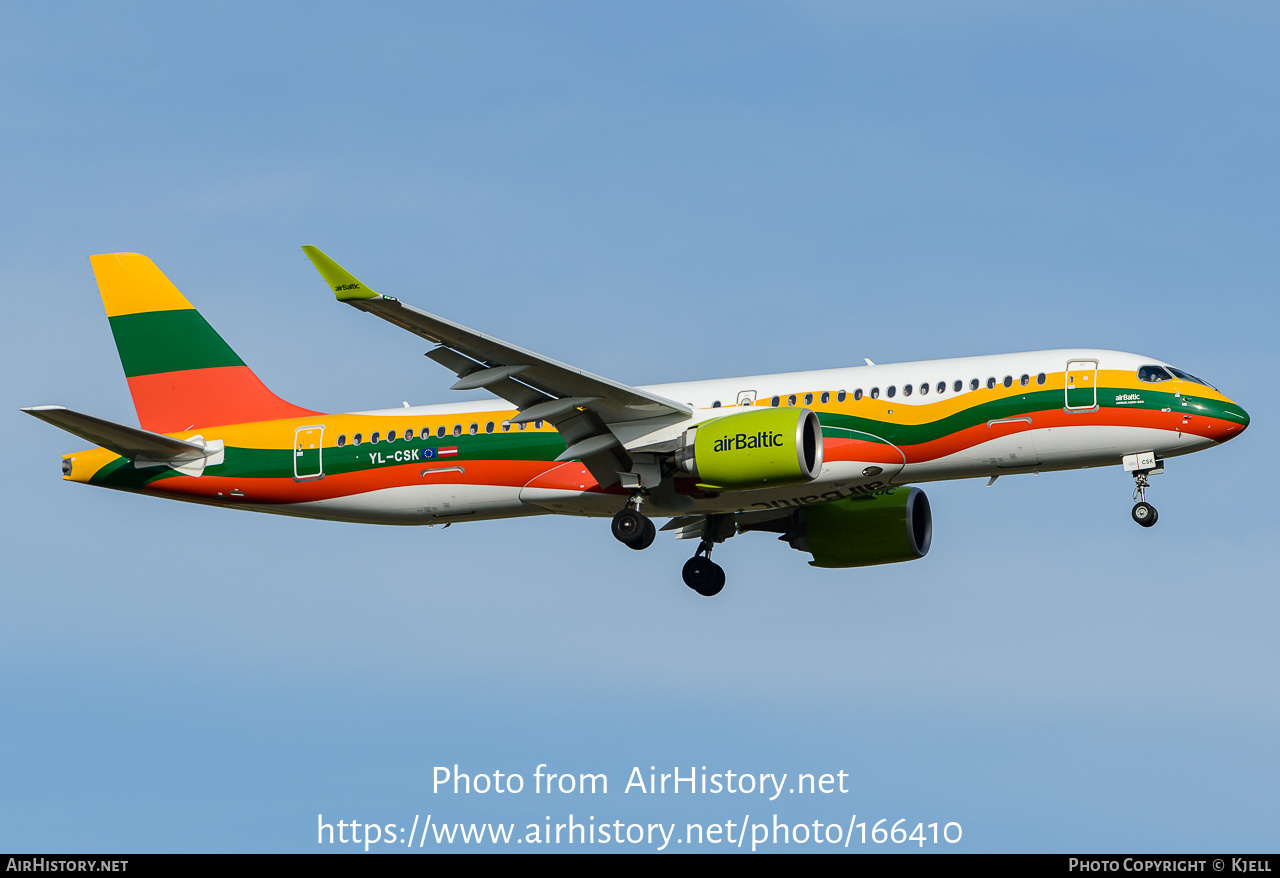 Aircraft Photo of YL-CSK | Airbus A220-371 (BD-500-1A11) | AirBaltic | AirHistory.net #166410