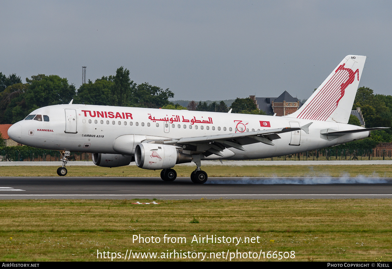 Aircraft Photo of TS-IMO | Airbus A319-114 | Tunisair | AirHistory.net #166508