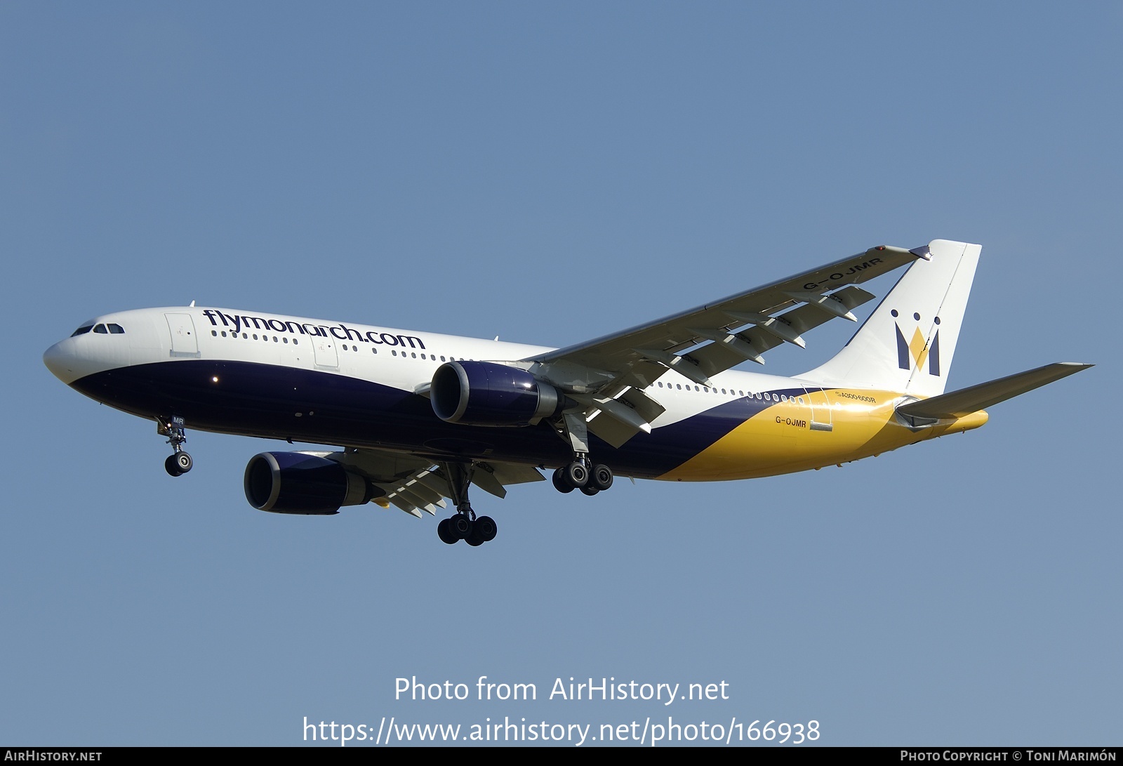 Aircraft Photo of G-OJMR | Airbus A300B4-605R | Monarch Airlines | AirHistory.net #166938