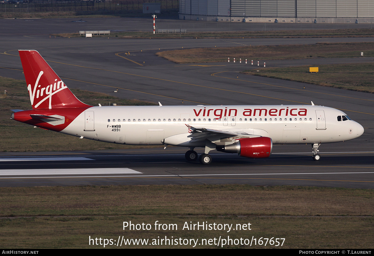 Aircraft Photo of F-WWBB | Airbus A320-214 | Virgin America | AirHistory.net #167657