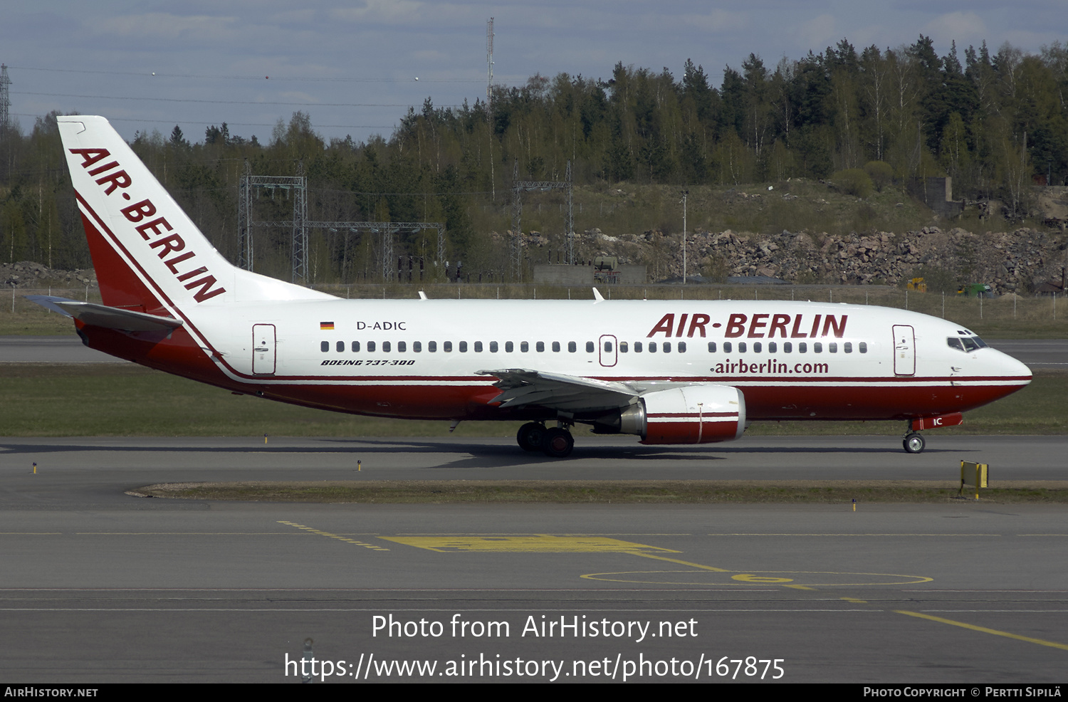 Aircraft Photo of D-ADIC | Boeing 737-36Q | Air Berlin | AirHistory.net #167875