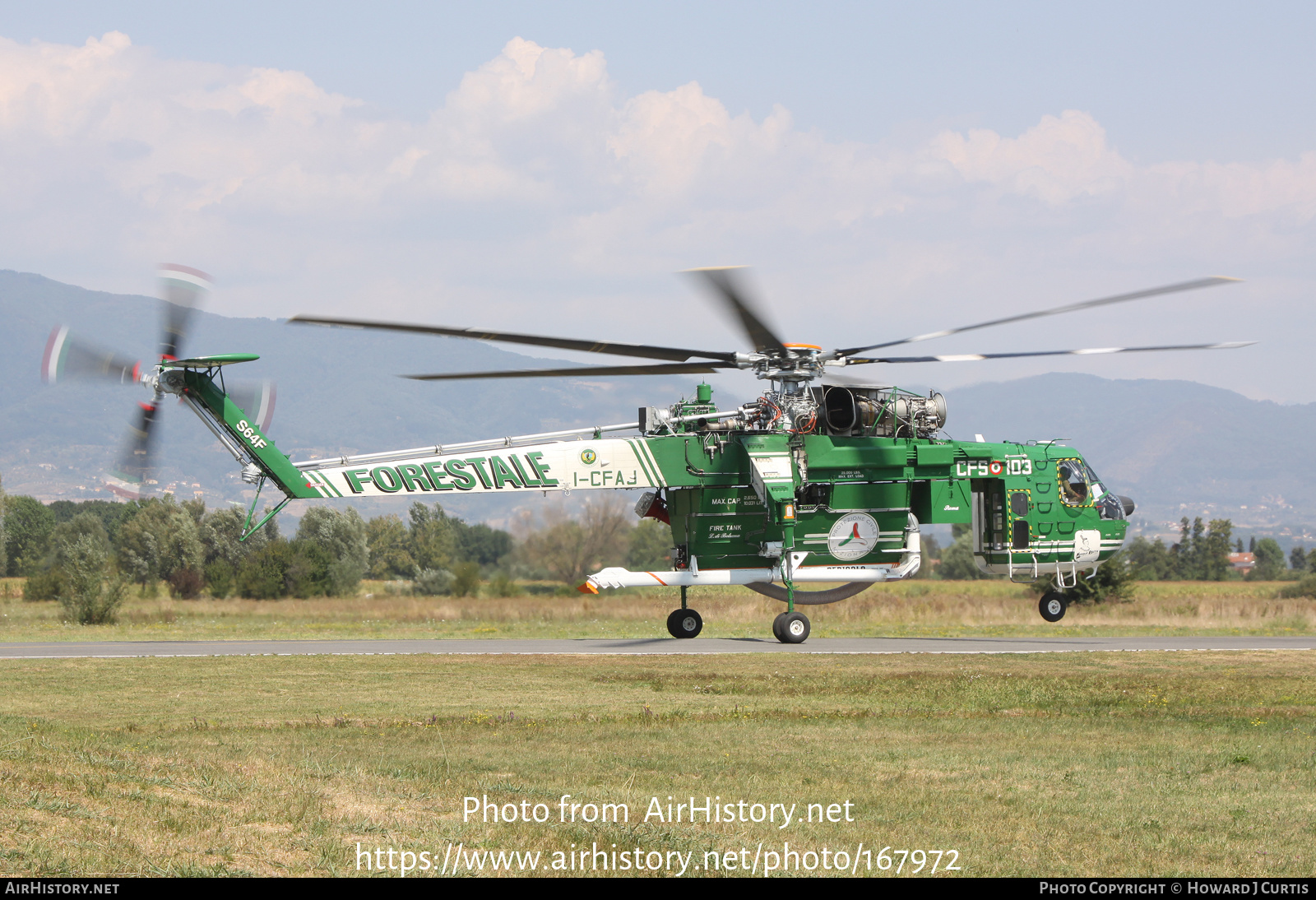 Aircraft Photo of I-CFAJ | Sikorsky S-64F Skycrane | Italy - Corpo Forestale (CFS) | AirHistory.net #167972