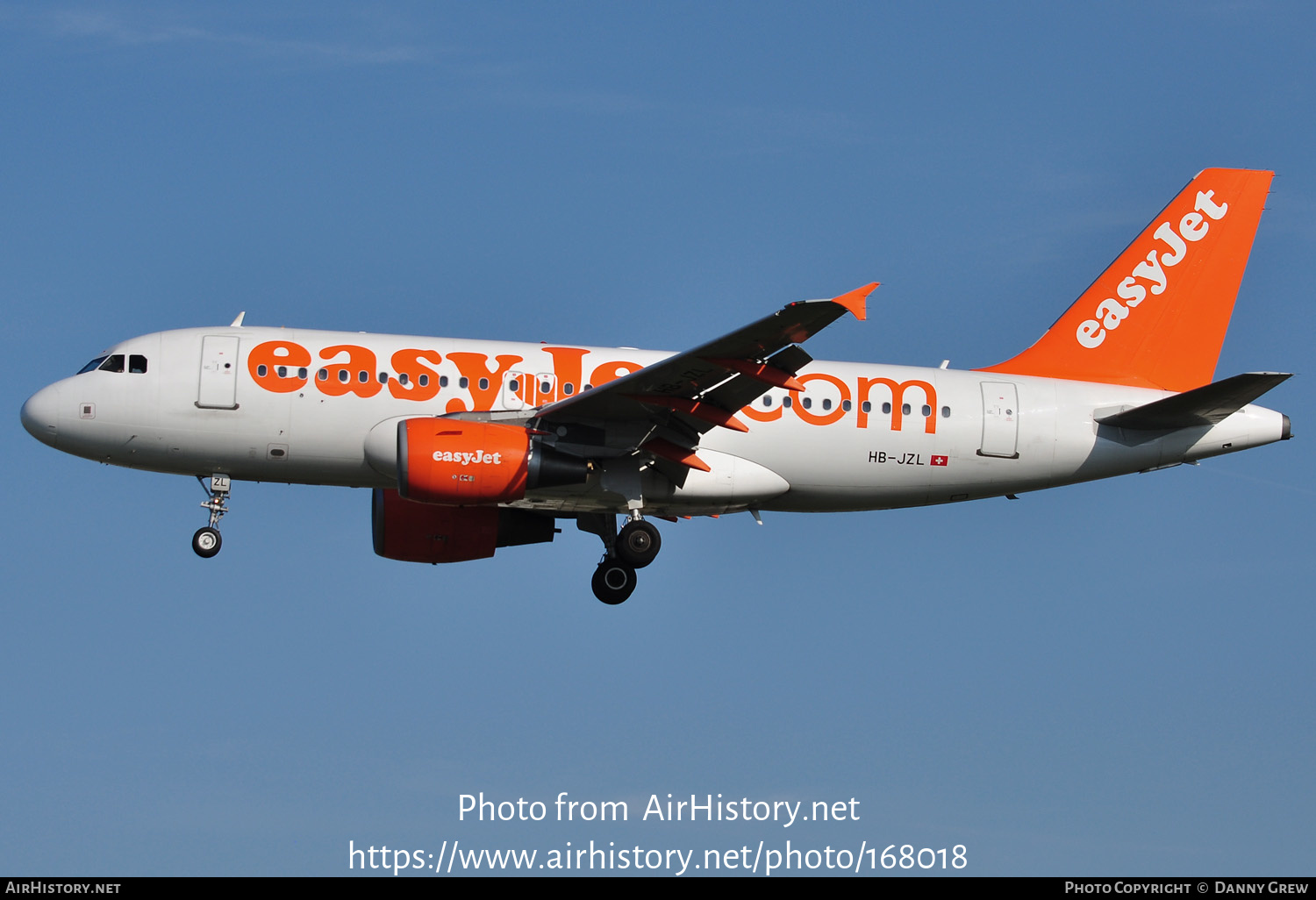 Aircraft Photo of HB-JZL | Airbus A319-111 | EasyJet | AirHistory.net #168018