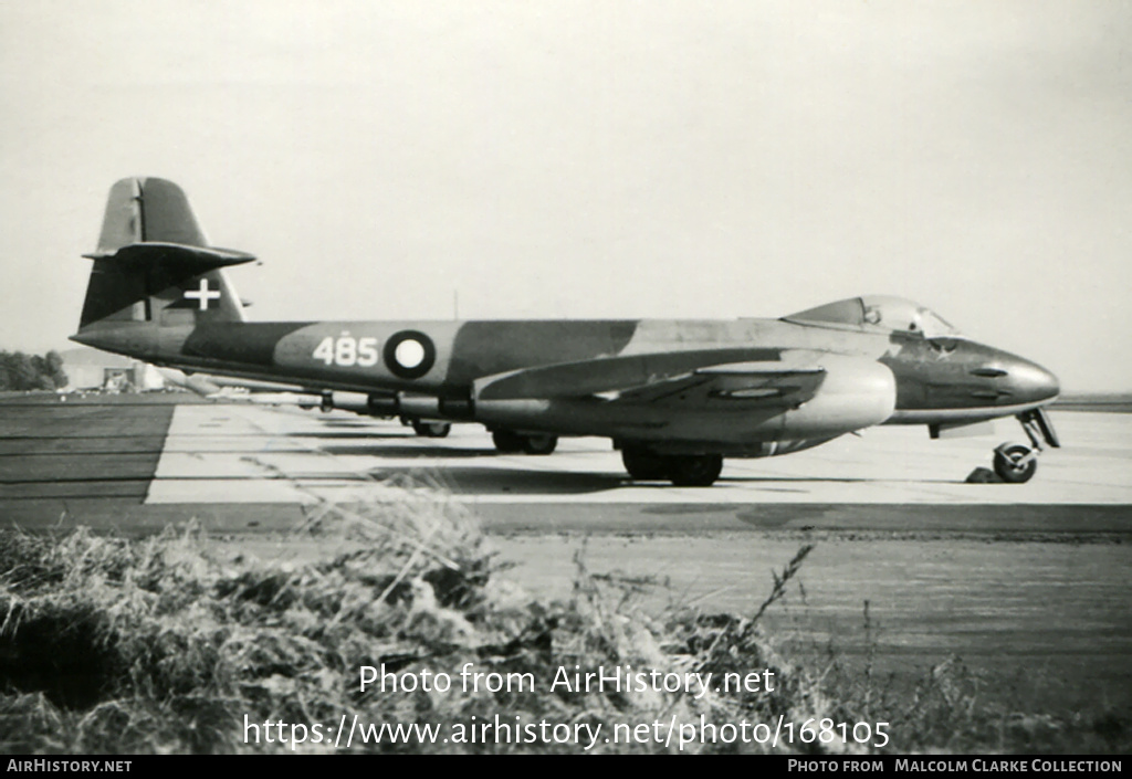 Aircraft Photo of 485 | Gloster Meteor F8 | Denmark - Air Force | AirHistory.net #168105