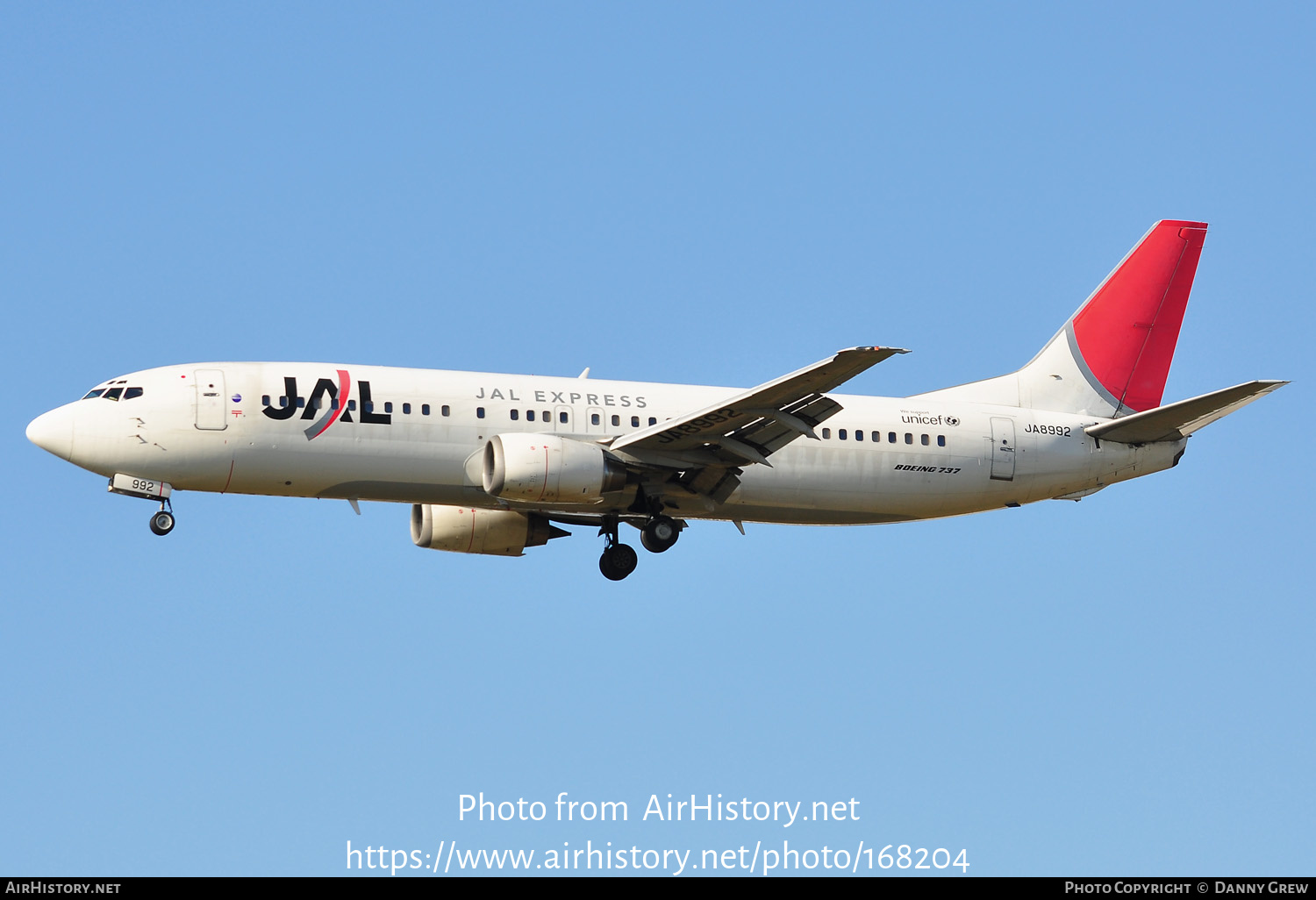 Aircraft Photo of JA8992 | Boeing 737-446 | JAL Express - JAL | AirHistory.net #168204